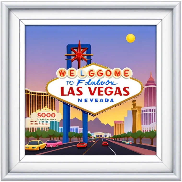 las vegas, no frame emoji