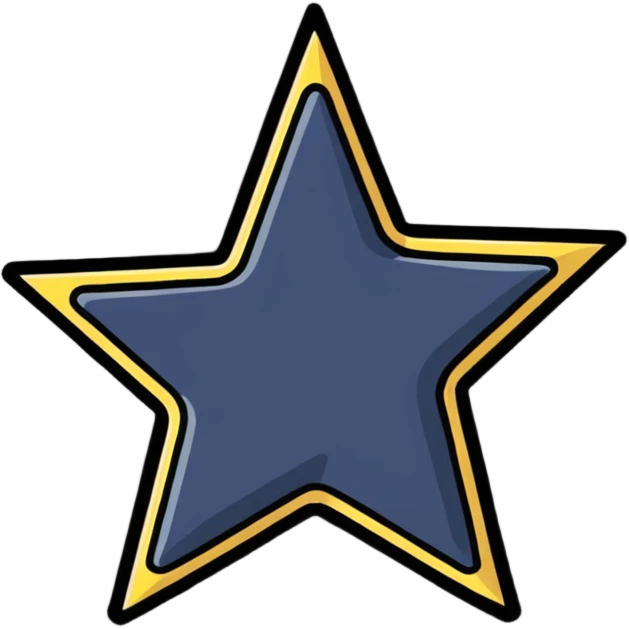 creative sparkle with different fabric patterns on each point, multi-textured star shape emoji