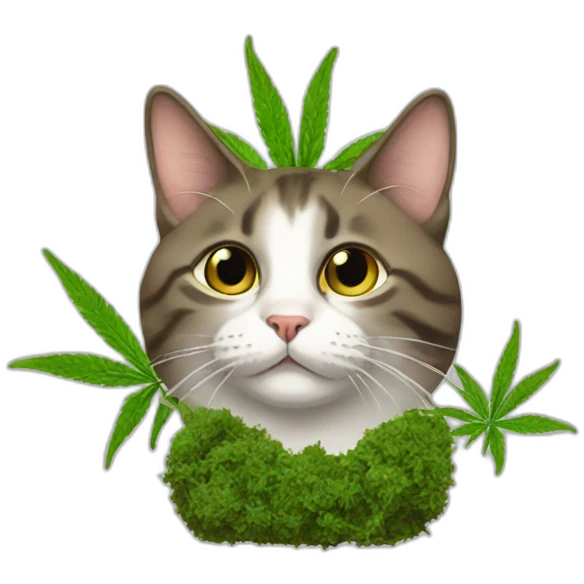 cat weed emoji
