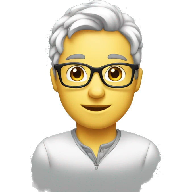 Réfléchir intellectuel jeune blanc  emoji