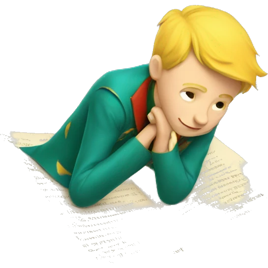 the little Prince from the book  emoji