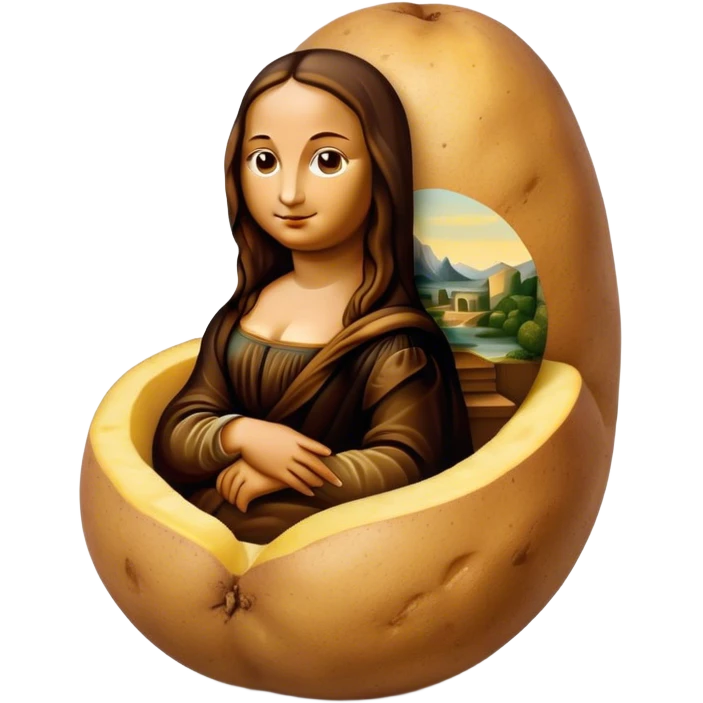 mona lisa potato art emoji