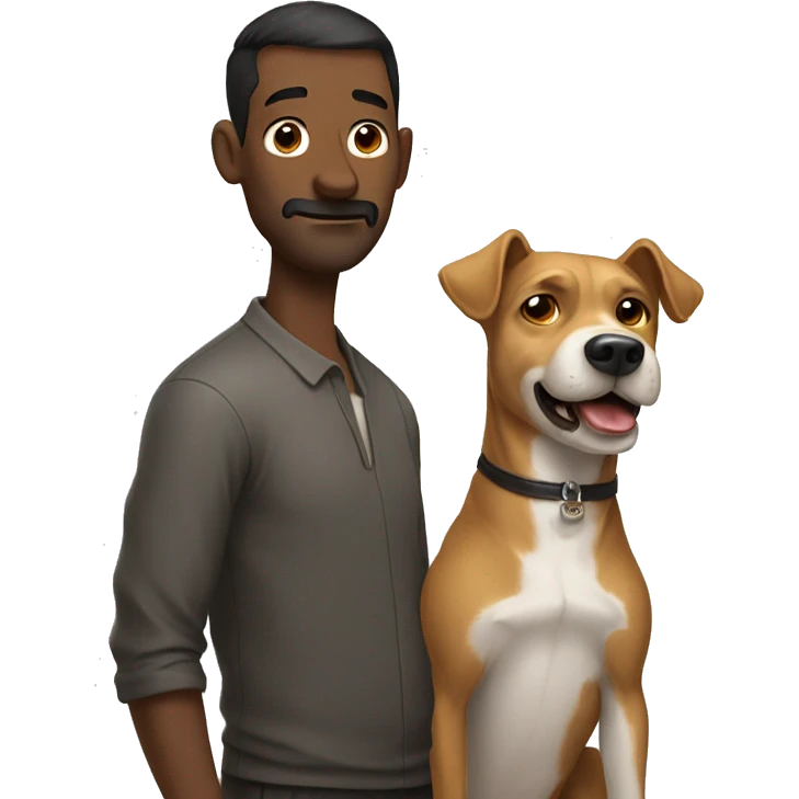 Dog and man emoji