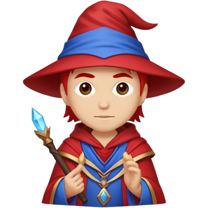 red blue mage emoji