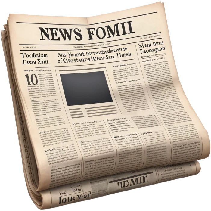 generate realistic detailed news paper emoji