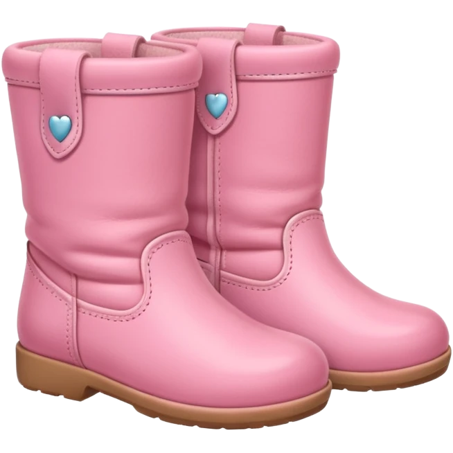 pink baby boots emoji