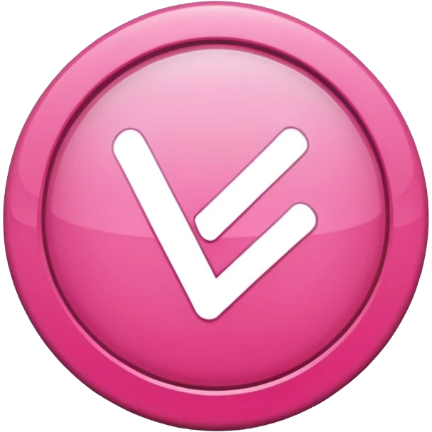 checkmark symbol in a circle in pink color that would reflect that a task has been done emoji