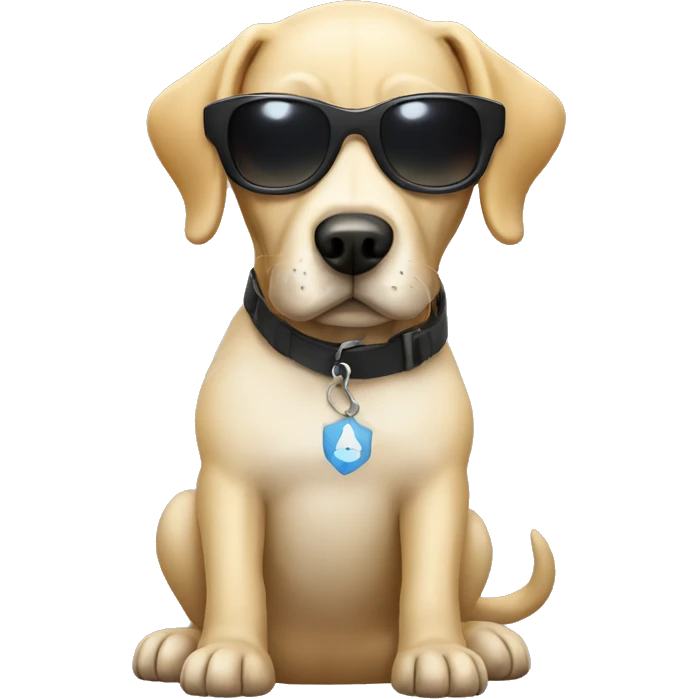 Lab dog with sunglasses  emoji