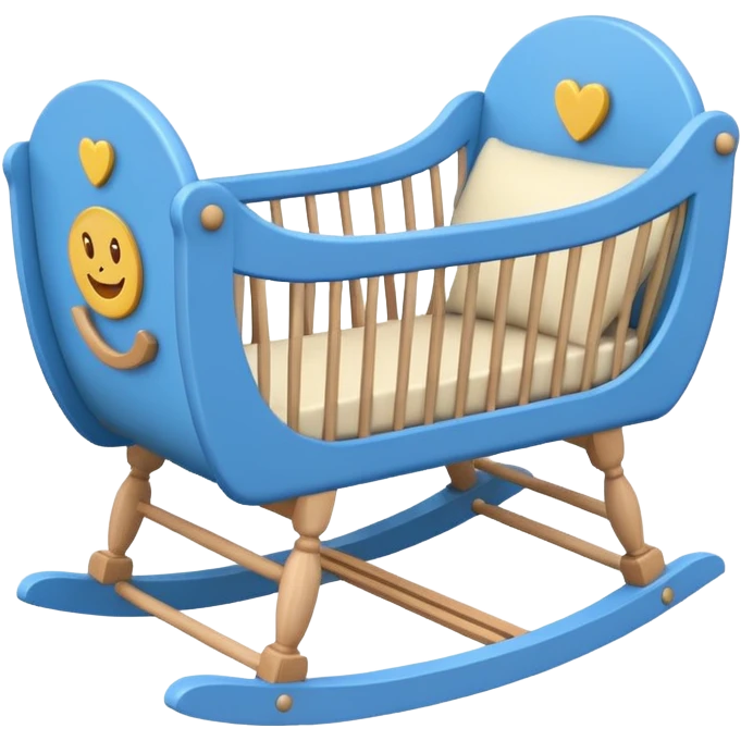 baby cradle blue emoji