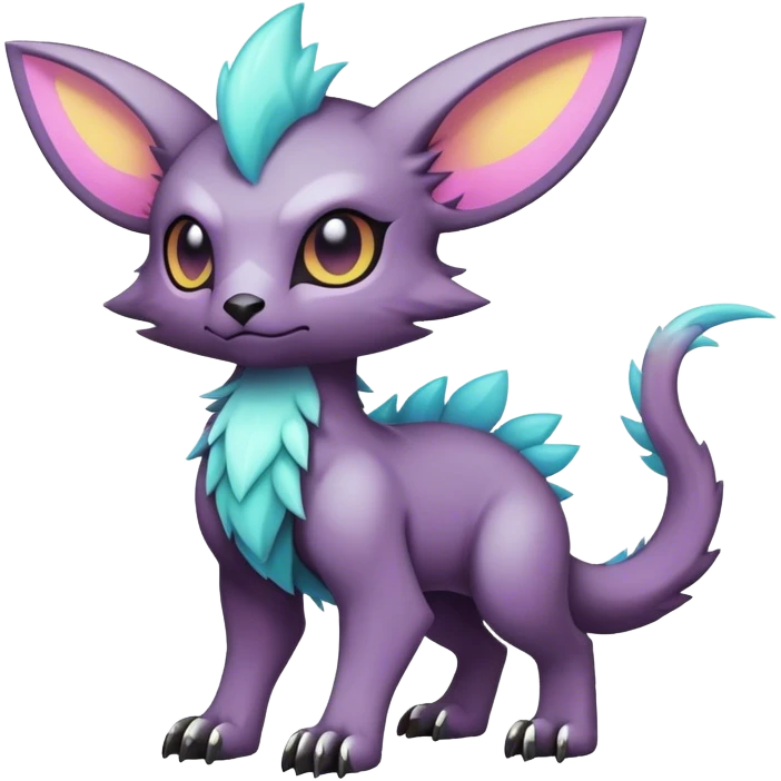 cool colorful dark pastel edgy fantasy animal hybrid Fakemon full body emoji