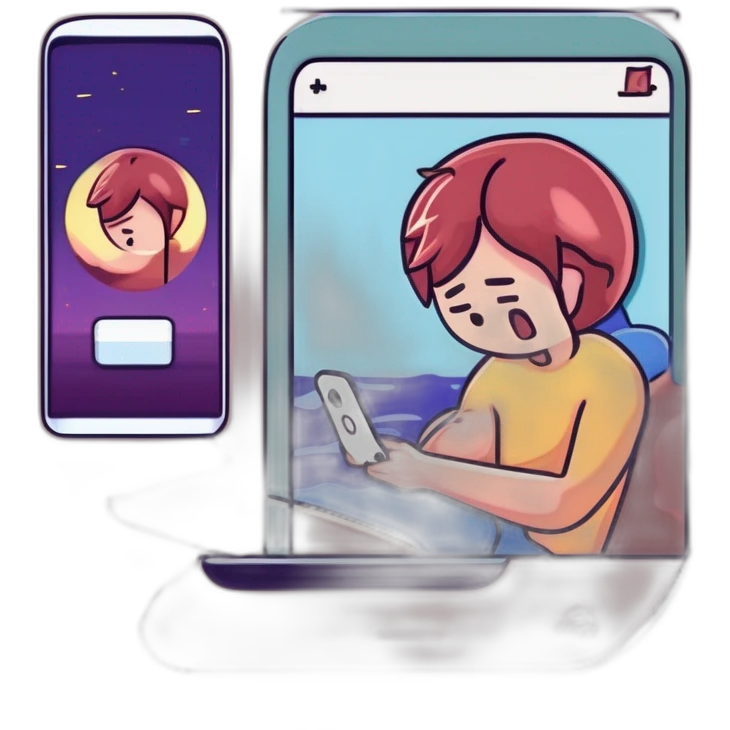 sad man taking a selfie wiith his phone while crying emoji