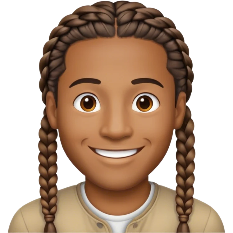 Black man with braids laughing emoji