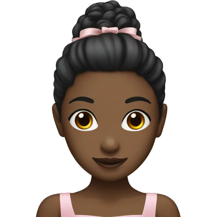black ballerina with tutu emoji