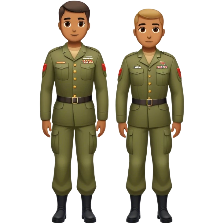 full body military male human character Konor emoji