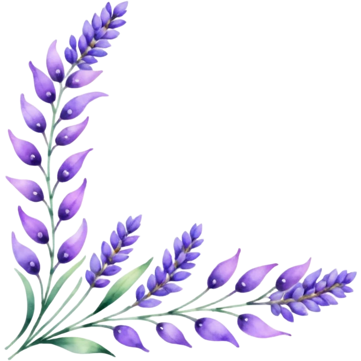 lavender Abstract Border Illustration for corners of page
 emoji