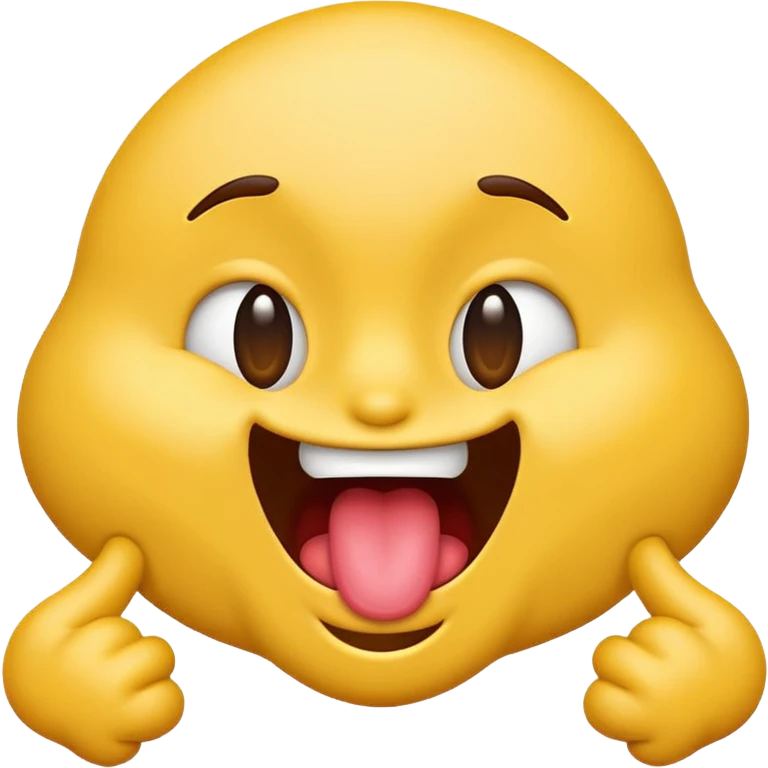emoji shaking head side to side and shaking tongue side to side out of its mouth emoji