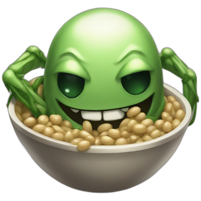 urgot from league of legends eating beans emoji