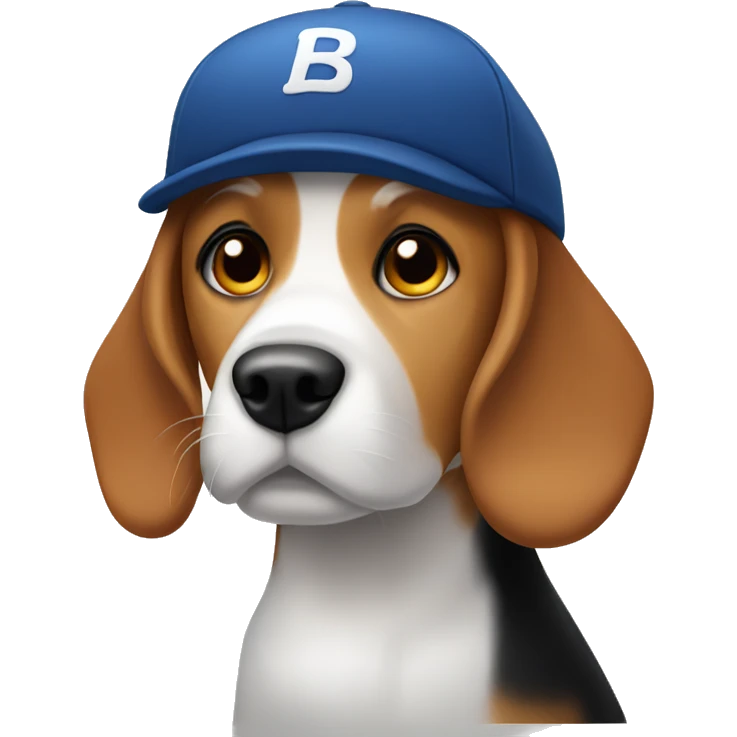 beagle in cap emoji