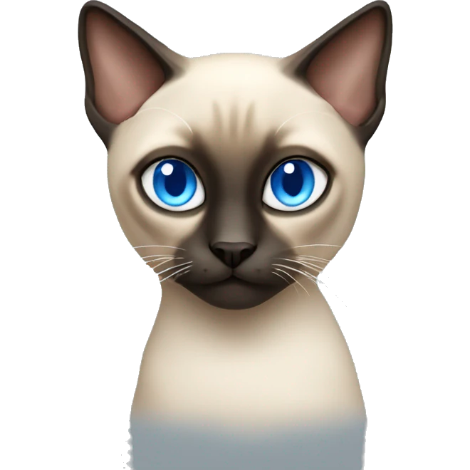 Siamese cat with blue eyes emoji