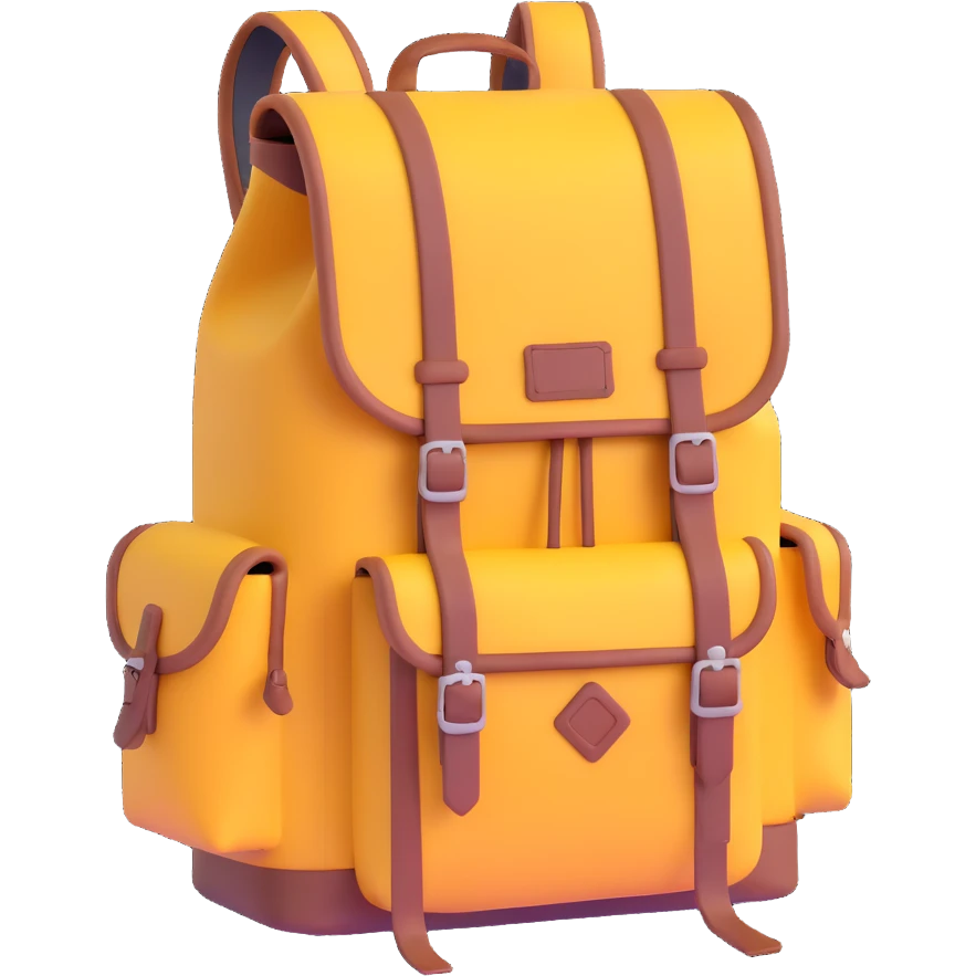 white camping backpack emoji
