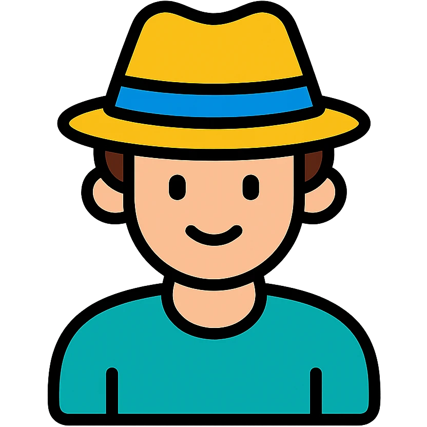 colored icon of a man wearing a hat emoji