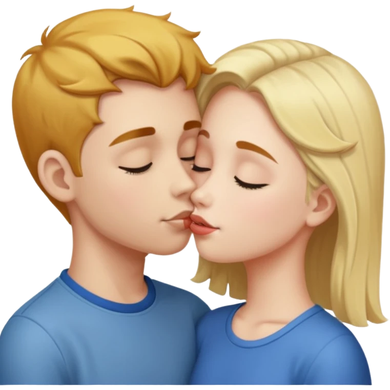 Boy kiss on girl forehead  emoji