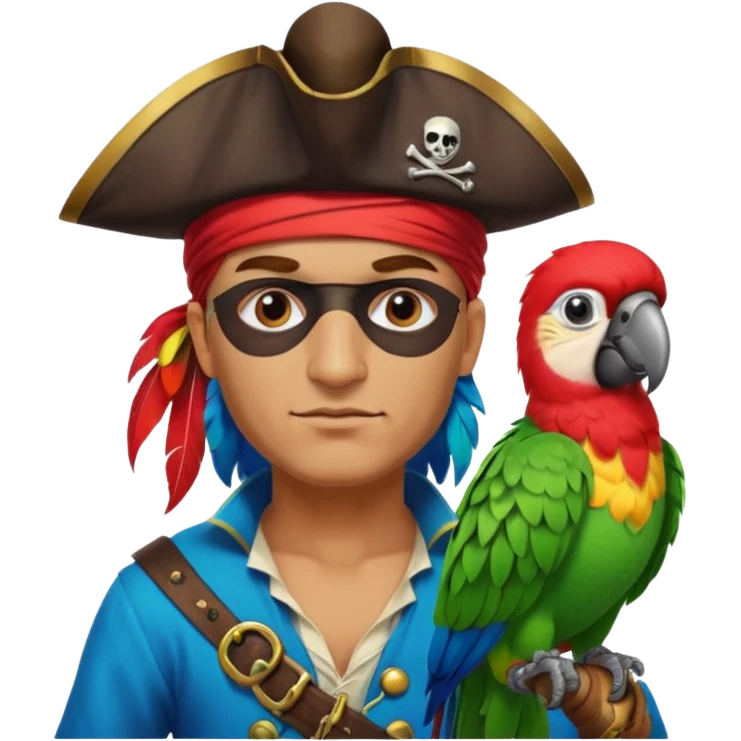 pirate and parrot emoji