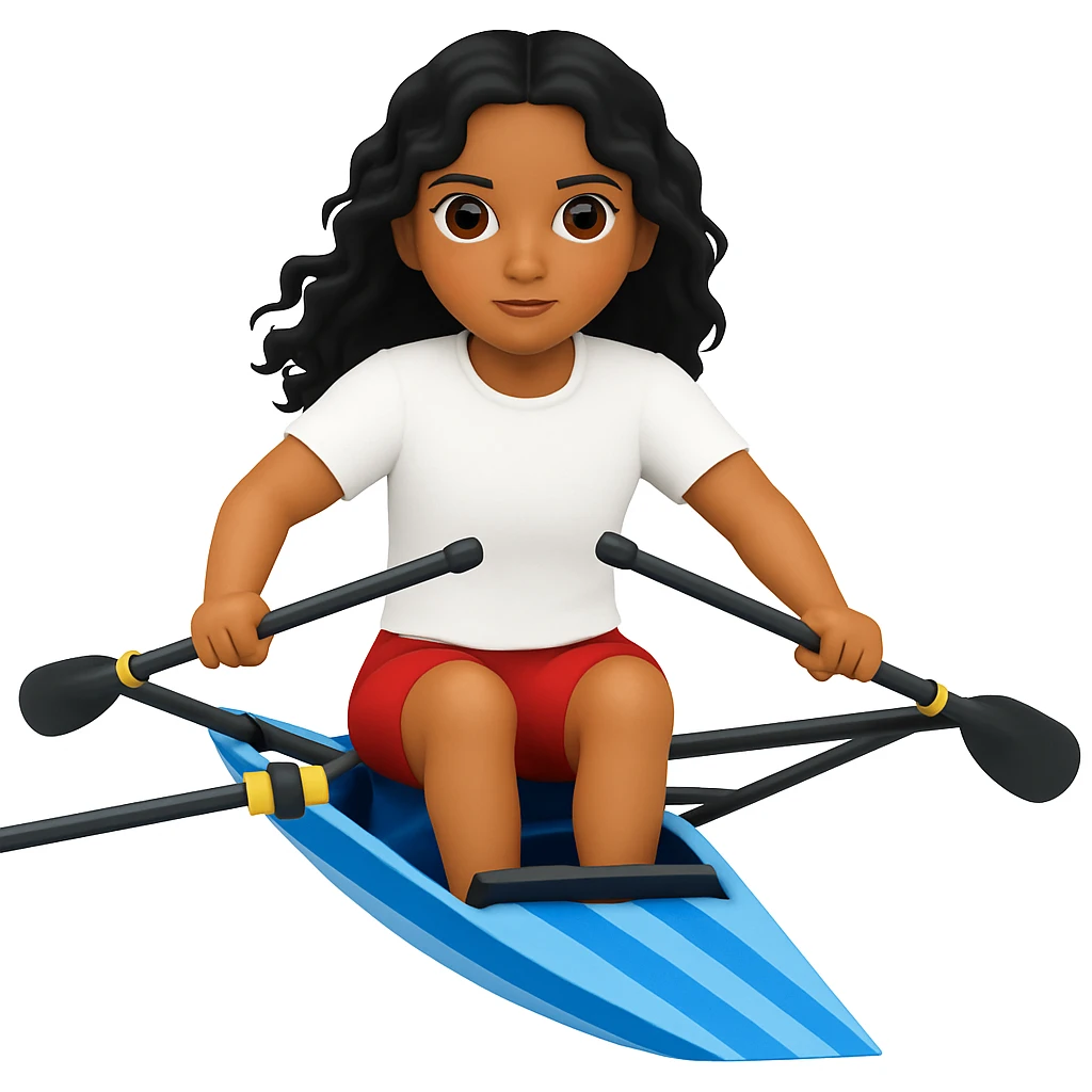 Make the girl's outfit red shorts and a white short-sleeved t-shirt in the style of apple style emojis emoji