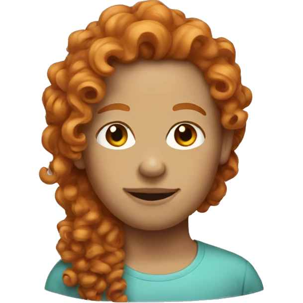 Ginger curly hair  emoji