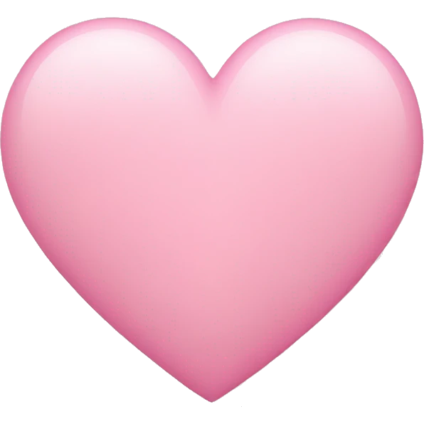 Soft pink heart emoji
