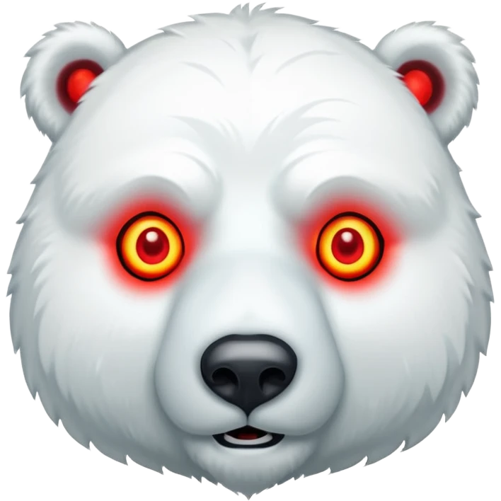 A different, creepy polar bear emoji that can be copied emoji