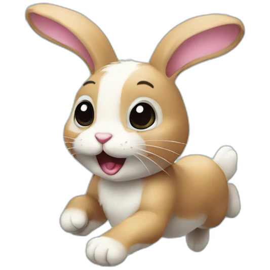 bunny running in glass ball emoji