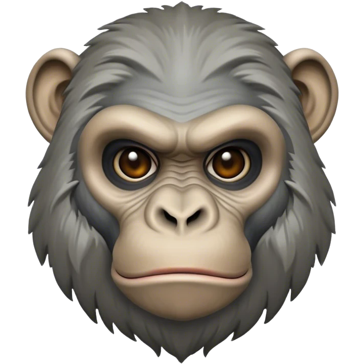 Grim ape with war paint emoji