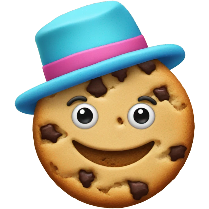 Cookie wearing hat emoji