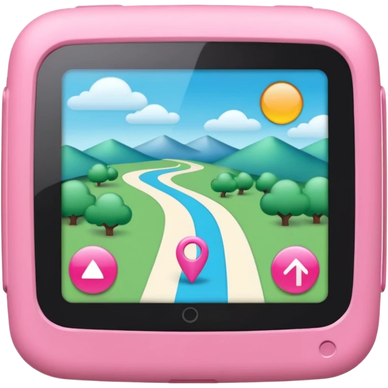 pink gps emoji