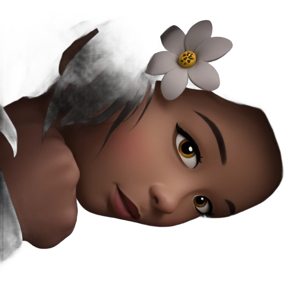 flower adorned girl portrait emoji