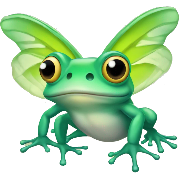 Fairy frog with wings  emoji