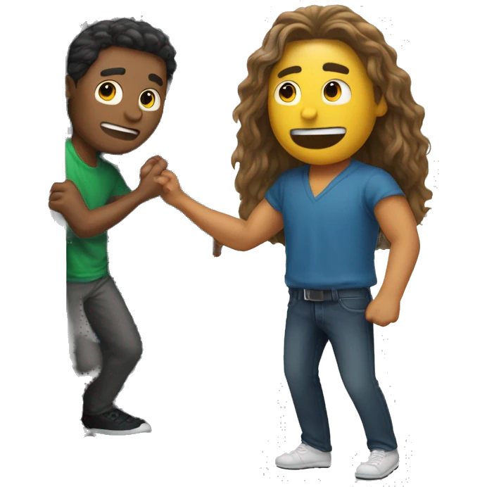 long haired man getting shoved in a locker emoji