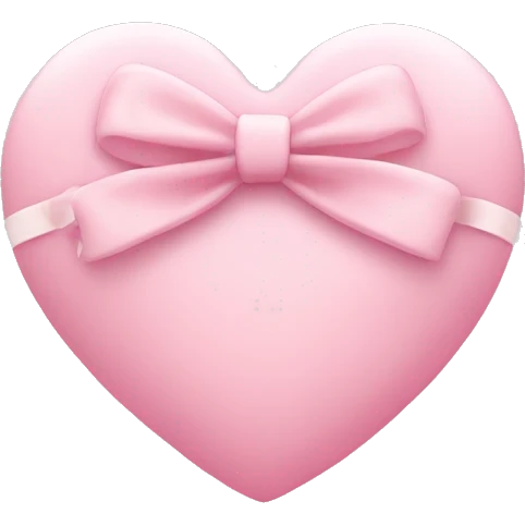 Light pink heart with a bow emoji