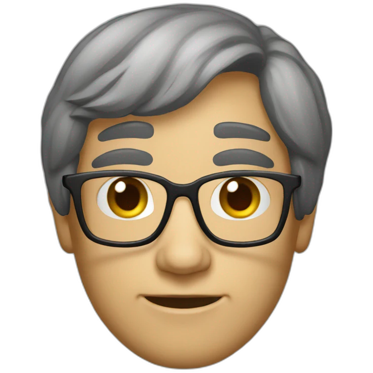 Create a geek with computer emoji