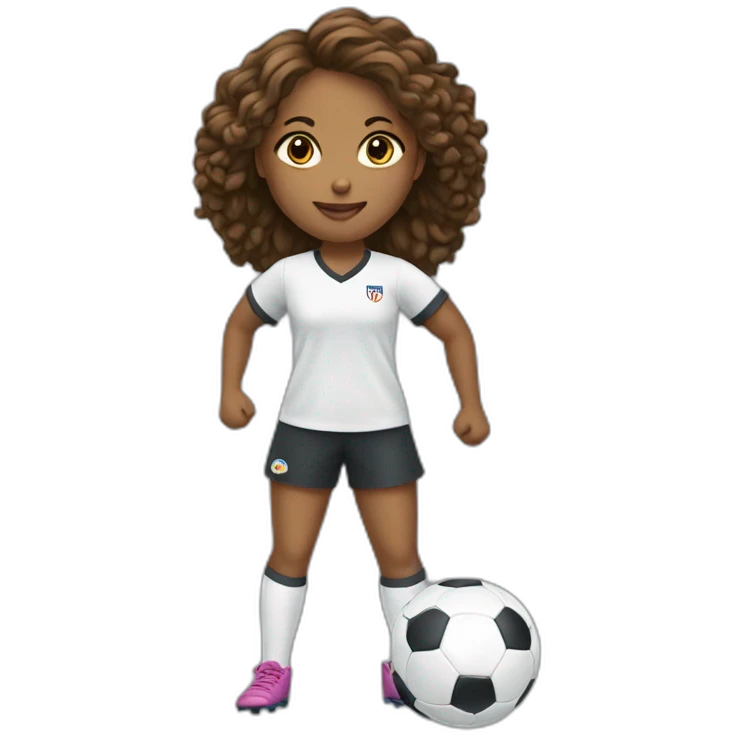 fille qui joue au foot emoji