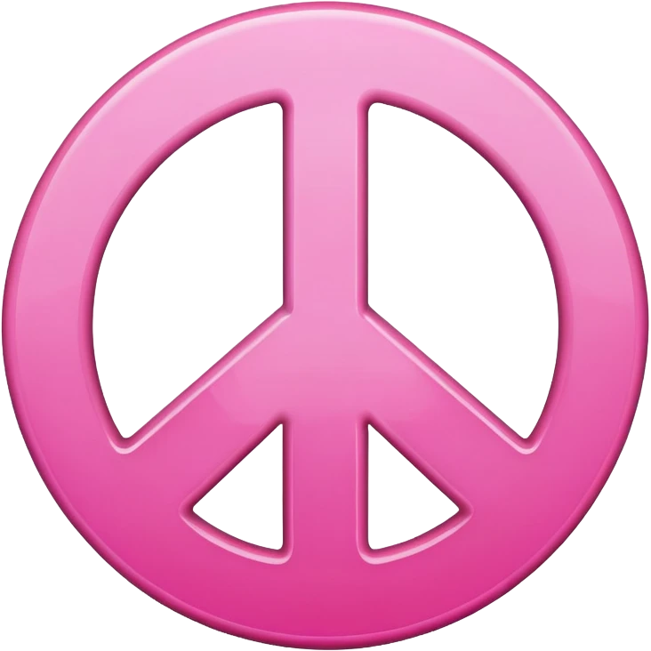 Pink peace sign emoji
