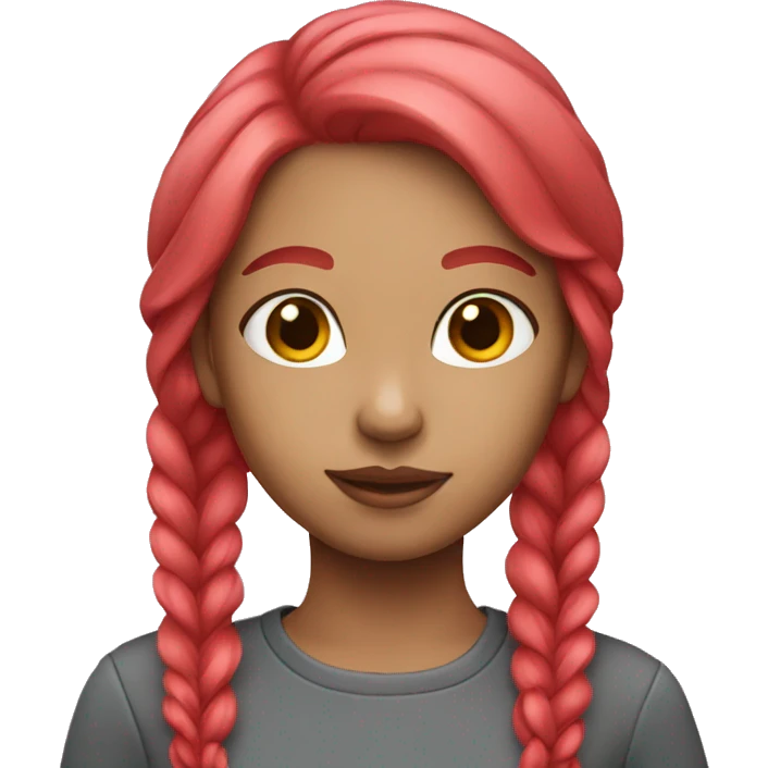 Girl pink red hair emoji
