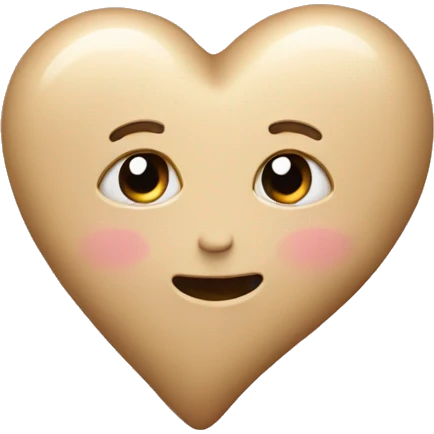 beige creamy heart  emoji