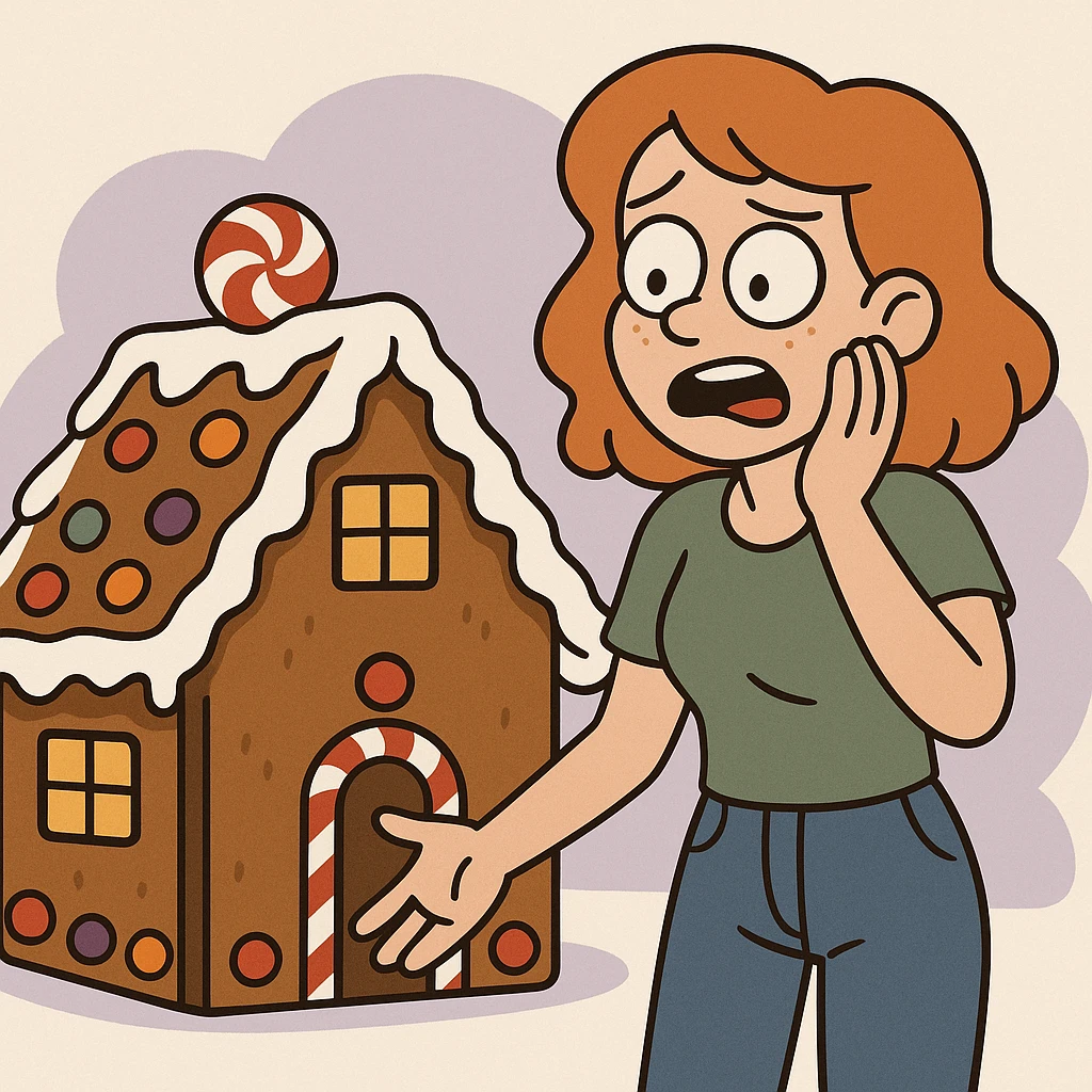 gingerbread house emoji