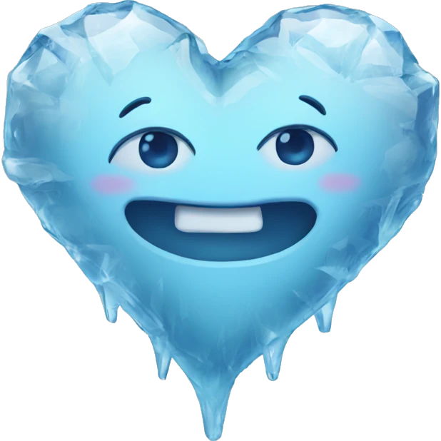 Ice heart emoji