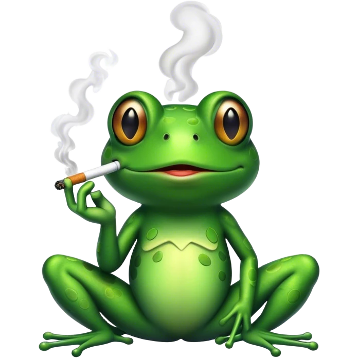 Frog smoking emoji