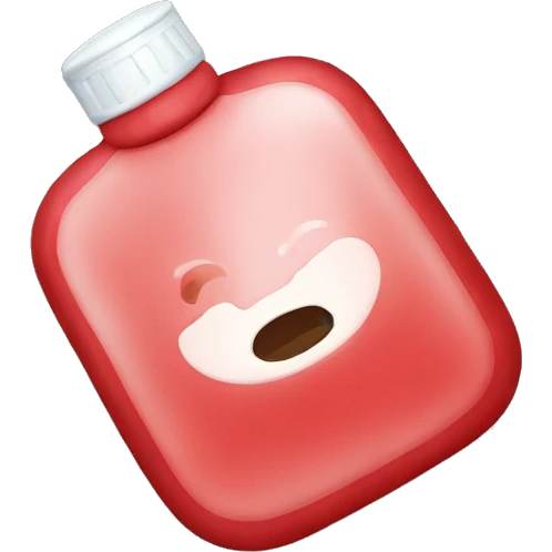 hot water bottle red emoji