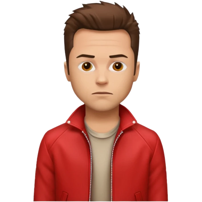 Tyler Durden, wearing red jacket emoji