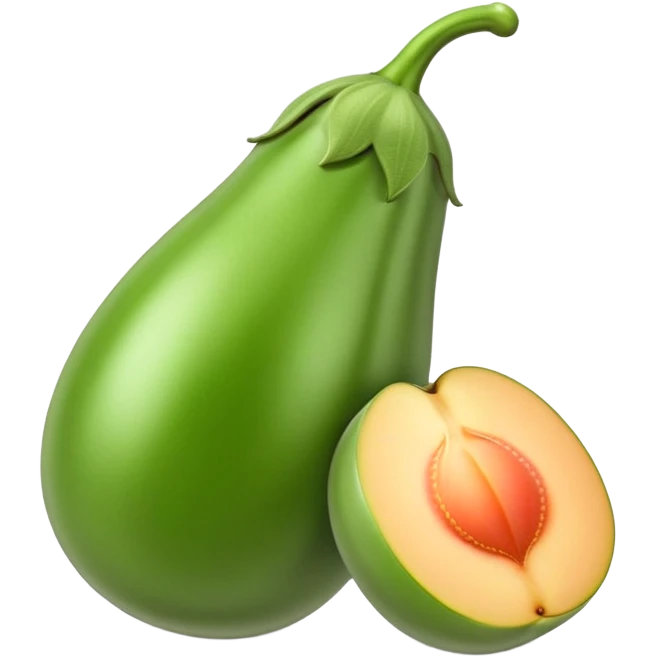 🍆 its green part going inside 🍑 middle line emoji